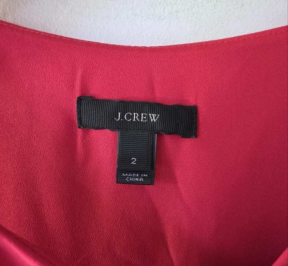 J.Crew Red Sleeveless Dress